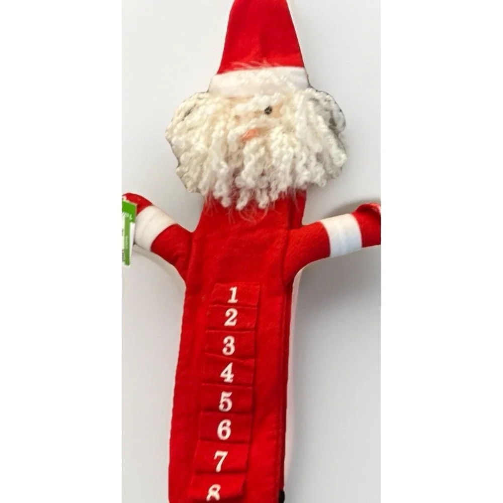 Santa Count Down Plush Advent Calendar  Long Legs‎ Pre-owned Vintage